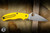 Spyderco UK PenKnife Salt Slipit Salt Yellow Lightweight FRN 2.98" MagnaCut Leaf Serrated Satin