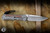 Chris Reeve Knives Large Inkosi Folding Knife  Glass Blasted Titanium/Natural Canvas Micarta Inlay 3.6" MagnaCut Drop Point Stonewash  LIN-1118-006