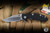 Rick Hinderer Knives XM-18 3" Bowie 20CV Black G10/Stonewash Blue Titanium