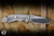 Preowned- Hinderer Knives XM-18 3.5" 20CV Slicer Hollow Grind Non Flipper, Textured Titanium Milled Horsehead x Glass Breaker