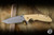 Preowned- Rick Hinderer Knives XM-24 4.0" S45VN Harpoon Spanto Working Finish, Custom Textured Brass Scale