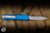 Pre-Owned Microtech Ultratech OTF Automatic Knife Blue 3.4" M390MK Drop Point Stonewash 121-10BL