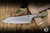 Microtech Chef Kitchen Cutlery Knife OD Green G10 Titanium Bolster 8" M390 Stonewash 3000B-10OD