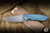 Herman Custom Knives Big Sting Folder Knife Titanium 3.74" M398 Spearpoint Shiny Stonewash