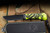 Jack Wolf Knives Pioneer Jack Folding Knife Toxic Green Kirinite 3" Crucible S90V Drop Point Black DLC Belt Satin