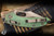Microtech Marfione Select Stitch Ram-Lok Folding Knife Antique Green Titanium 3.75" M390 Wharncliffe Bronzed Stonewash 169RL-13MS1