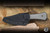 Big Idea Design-Aux MFG Ti Pocket Fixed Blade Knife Titanium 2.8" M390 Bowie Stonewash