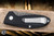 Defiant 7-Tom Krein Alpha Automatic Knife Black Aluminum 2.88" Drop Point Damascus