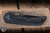 Kunwu Knives Jericho Folding Knife Black PVD Raindrop Textured Titanium/Timascus Inlay  3.5" Vanax Harpoon Black DLC K713T-R1-4