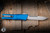 Preowned-Microtech Combat Troodon Gen III OTF Automatic Knife Blue 4" Drop Point Stonewash 1143-10BL