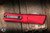 Preowned-Microtech Combat Troodon Gen III OTF Automatic Knife Red 4" Drop Point Serrated Stonewash 1143-11RD