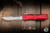 Preowned-Microtech Combat Troodon Gen III OTF Automatic Knife Red 4" Drop Point Serrated Stonewash 1143-11RD