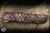 J. Oeser Tachi JM Front Flipper Knife Hawaiian Koa, Tan/Black Titanium 4.25" Kryptonite Tanto Damascus
