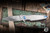 Spartan Blades Pandia Flipper Satin Titanium, Blue Accent 3.25" MagnaCut Stonewash SF16SWBL
