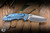 Hinderer Knives XM-18 Non Flipper Knife Triway Translucent Green G10/Blue Stonewash 3.5" MagnaCut Spanto Stonewash
