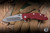 Hinderer Knives XM-18 Flipper Knife Red G10/Bronze Stonewash 3.5" MagnaCut Spanto Stonewash