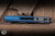 Microtech Marfione Select MSI Mini Ram-LOK Folding Knife Antique Blue Fluted Titanium, Blue Ti Accents 3.25" M390 Sheepsfoot Apocalyptic 210M-10APFLMS2