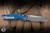 Microtech Marfione Select MSI Mini Ram-LOK Folding Knife Antique Blue Frag Titanium, Blue Ti Accents 3.25" M390 Sheepsfoot Apocalyptic 210M-10APFRMS2