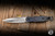 Blackside Customs Phase 7SDM Fixed Blade Knife Textured Titanium 4.5" MagnaCut Dagger Satin
