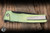 MachineWise Sonora Button Lock Folding Knife Green Titanium 3.35" S90V Drop Point DLC Light Dist 2047