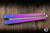 Machinewise Serif Balisong Butterfly Knife Pink/Blurple Fade Titanium 4.75" S35VN Clip Point Stonewash
