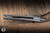 Koenig Knives Arius Non-Flipper Knife Blasted Plexa Titanium 3.5" M390 Drop Point Burnished AR21911111PLEX