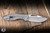 Koenig Knives Arius Non-Flipper Knife Blasted Plexa Titanium 3.5" M390 Drop Point Burnished AR21911111PLEX