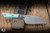 Microtech Kitchen Cutlery Santoku Knife Caribbean Blue G10/Carbon 4.2" M390 Stonewash 3300B-10CA