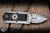 Preowned-Microtech Sandtrooper Exocet Money Clip OTF Knife White Distressed Aluminum 1.9" Dagger 157-1SA