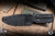 Preowned-RMJ Tactical Jungle Combat Fixed Blade Knife Black  G10 7" Nitro-V Drop Point Graphite Black Cerakote