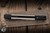Preowned-ProTech Godfather 951 Tuxedo Automatic Folding Knife Black Aluminum, White Inlay 4" 154-CM Stiletto Satin