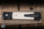 Preowned-ProTech Godfather 951 Tuxedo Automatic Folding Knife Black Aluminum, White Inlay 4" 154-CM Stiletto Satin