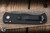 Preowned-ProTech Emerson Custom CQC7 Automatic Folding Knife Black Aluminum 3.25" Damascus Chisel Tanto Two Tone 2025.001