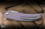 Herman Custom Knives Ishtar Folding Knife Textured Purple Titanium 3.74" MagnaCut Clip Point Stonewash 0810