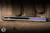 Herman Custom Knives Slim Folder Knife Titanium, Leaf Inlay 3.74" Magnacut Clip Point Gold SLIM #0580