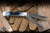 Preowned-Case Knives Trapper Pocket Knife Deep Canyon Jigged Mediterranean Blue Bone 4.1" Clip/Spey Damascus