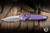 Microtech Marfione Select Socom RAM-LOK Manual Folding Knife Purple Haze Titanium, Purple Accents 4" M390 Spearpoint Stonewash 160RLS-10SMS6