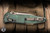 Microtech Marfione Select Socom RAM-LOK Manual Folding Knife Antique Green Slab Titanium 4" M390 Spearpoint Bronze Stonewash 160RLS-13SMS1