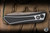 Preowned-ProTech 2025 Oligarch Custom 003 Automatic Folding Knife 2 Tone Weave Textured Stainless Steel 3.25" MagnaCut Wharncliffe Smokey Grey DLC