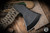 Preowned-Achter Knives PDA Axe OD Green Cord Wrap 11.65" Tomahawk Nitro-V Acid Etched