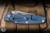 Rick Hinderer Knives EKlipse Skinny Non-Flipper Knife Orange G10/Battle Blue Titanium 3.5" MagnaCut Harpoon Spearpoint Working Finish