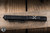 Microtech Jedi Knight Ultratech Gen IV OTF Knife Black Aluminum 3.5" M390 Dagger Full Serrated Blue 11224-3JK