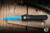 Microtech Jedi Knight Ultratech Gen IV OTF Knife Black Aluminum 3.5" M390 Dagger Full Serrated Blue 11224-3JK