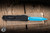 Microtech Jedi Knight Ultratech Gen IV OTF Knife Black Aluminum 3.5" M390 Dagger Full Serrated Blue 11224-3JK