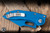 Microtech Stitch Automatic Folding Knife Aluminum 3.75" M390 Spearpoint Blue Cerakote 169-1BL-X1Z15