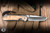 Left Hand-Chris Reeve Knives Small Sebenza 31 Folding Knife Glass Blasted Titanium, Box Elder Inlay 3" MagnaCut Tanto Stonewash S31-1133