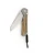 Left Hand-Chris Reeve Knives Small Inkosi Folding Knife Glass Blasted Titanium, Natural Canvas Micarta Inlay 2.75" MagnaCut Tanto Stonewash SIN-1135
