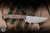 Microtech Akris Fixed Blade Knife Dark Earth G10 3.7" M390 Drop Point Stonewash 95-10DE-1