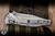 Microtech Marfione Select Socom Delta RAM-LOK Folding Knife Titanium, Blue Ti Accents 3.8" M390 Spearpoint Stonewash 159RL-10SMS3
