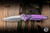 Microtech Marfione Select Socom Delta RAM-LOK Folding Knife Purple Haze Titanium, Purple Ti Accents 3.8" M390 Spearpoint Stonewash 159RL-10SMS6
